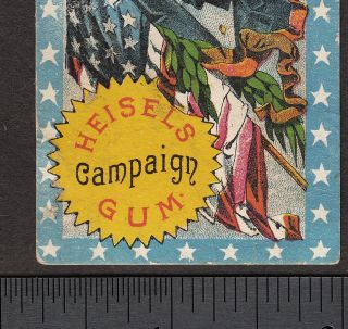 Pres Grover Cleveland 1888 E181 Heisel’s Campaign Gum Card Trading Ad Trade Card 2