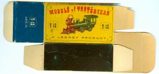 Matchbox Lesney Models Of Yesteryear Y13a Santa Fe Locomotive,  Box Only 1959