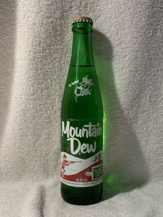 Rare Full 10oz Ya - Hooo Mountain Dew Acl Soda Bottle Hard To Find