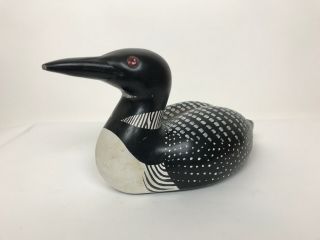 Loon Duck Decoy 13 " By Seagull Factory 1991 Clay 11,  Pounds Carol Yates Name