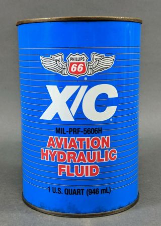Phillips 66 X/c Aviation Hydraulic Fluid 1 Quart Oil Can (mil - Prf - 5606h)