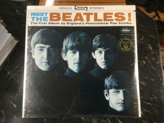 Rare Meet The Beatles St 2047 Stereo Vinyl Album Nos Early Press Capitol