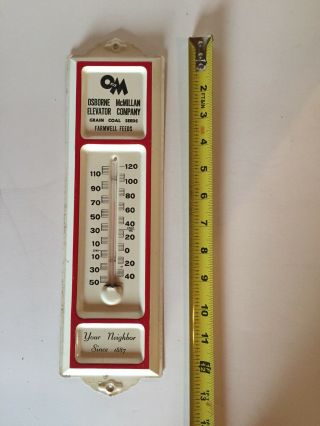 Vintage Advertising Thermometer Osborne Mcmillan Elevator Company,  Farm
