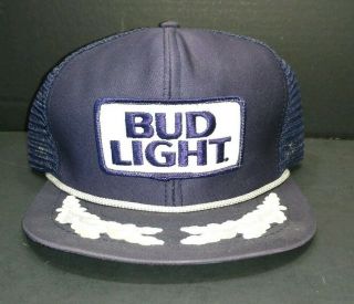 Vintage Bud Light Mesh Trucker Hat Baseball Cap Mens 