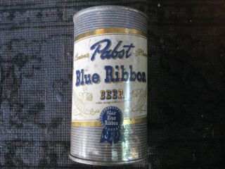 Pabst Blue Ribbon Flat Top Beer Can W/ Pennsylvania Tax Stamp Lid.