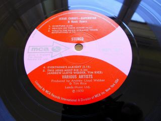 Jesus Christ Superstar - UK 1970 dbl LP ' dogbone ' MCA labels Ex 4