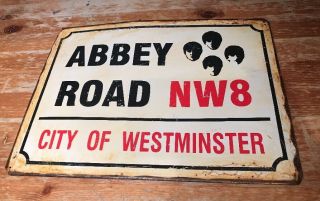 The Beatles - Abbey Road Rare 1969 Famous London Street Postcode Sign Rare