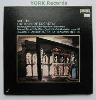 Set 492 - 3 - Britten - The Rape Of Lucretia Harper / Baker - Ex 2 Lp Record Set