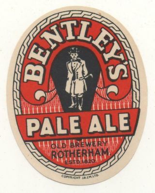 Old Beer Label - Uk - Bentley 