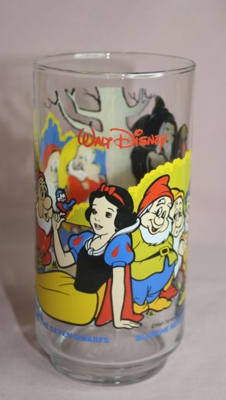 Advertising Drinking Glass Walt Disney/snow White/mcdonald/ Restarant/coca - Cola