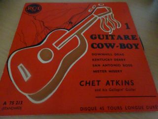 Chet Atkins Guitarre Cow - Boy 1 Downhill Drag Rare France 7” Ep