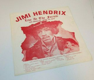 JIMI HENDRIX - Live at the Forum,  April 25,  1970 2 - LP,  Munia,  w/Insert Flyer 4
