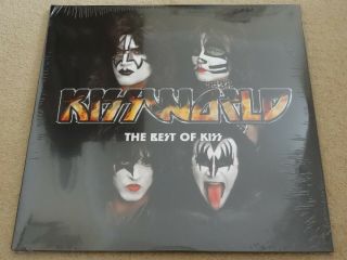 Kissworld - The Best Of Kiss Red,  Yellow & Orange Marble Double Lp Vinyl Record