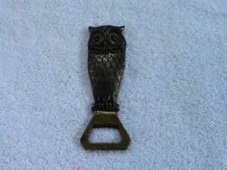 Brass Owl Bottle Opener Made In Italy 5 - 1/2 " Long