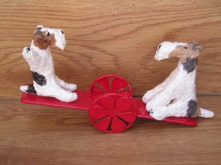 Wire Fox Terrier Adult & Pup Red Teeter Totter
