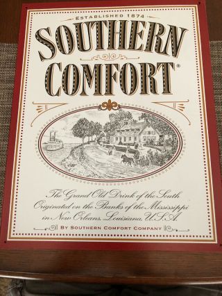 Large 16 " Southern Comfort Tin Metal Litho Sign For Man Cave Or Bar,  Exc Cond