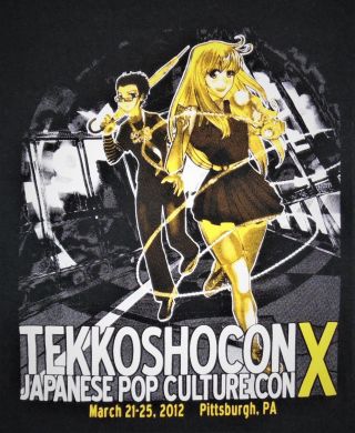 Tekkoshocon Japanese Pop Culture Con X Pittsburgh 2012 Size Medium