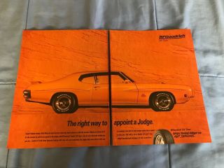 1992 Bfgoodrich T/a Tires Vintage Ad With 1970 Pontiac Gto Judge