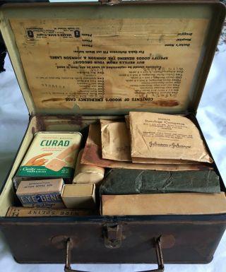 Vintage First Aid Kit,  Wood’s Emergency Case,  Johnson & Johnson