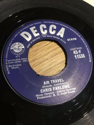Chris Farlowe Air Travel Decca 45,  R&b,  Orig Rare Vinyl