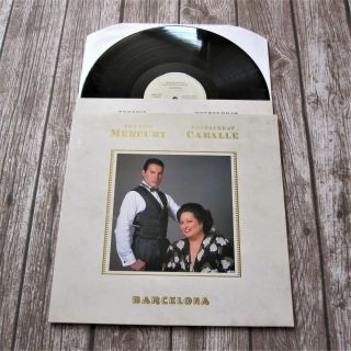 Freddie Mercury : Barcelona - Uk 1988 1st Pressing Vinyl Lp Album Record Queen