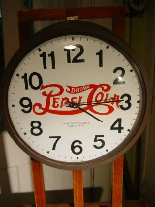 Vintage Westclox 1960’s Pepsi Cola Advertising " Electric " Wall Clock