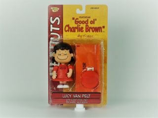 Peanuts Collectors Figure Set,  Lucy Van Pelt With Client Stool And Help Booth