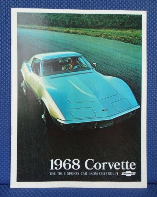 1968 Chevrolet Corvette Only Color Sales Brochure -