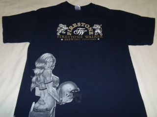 Firestone Walker Shirt Sz Large Girl Schooners Monday Night Football T - Shirt