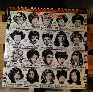 Rolling Stones Some Girls Vintage Vinyl 1st Cover Die Cut Version Nm/ex