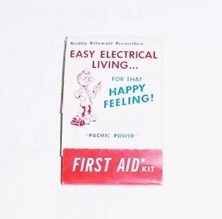 Very Rare Vintage Pacific Power Reddy Kilowatt Prescribes: Mini First Aid Kit