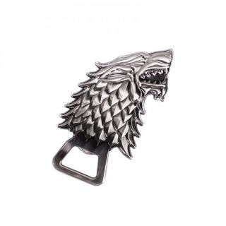 Official Game Of Thrones House Stark Wolf Sculpted Metal Bottle Opener