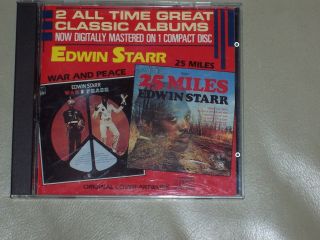Edwin Starr - War And Peace,  25 Miles - 2 All Time Greats On 1 Cd - Rare - Oop