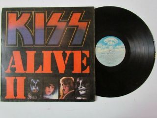Kiss " Kiss Alive Ii " Very Rare Blue Label Edit Peru 1978 Lp