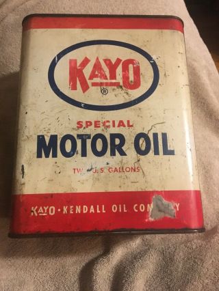 Rare Kayo Kendall Oil Gas Advertising Can