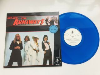 Rare 1979 And Now The Runaways Special Limited Edition Blue Vinyl Lp Record