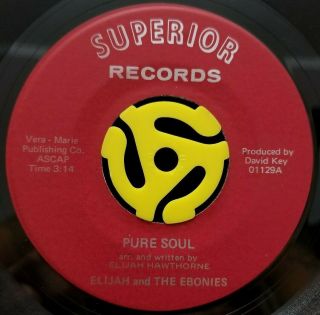 Funk / Sweet Soul 45 - Elijah And The Ebonies - Pure Soul - Superior Vg,  Hear