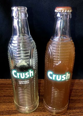 1920s/30s Rare Vtg Antique Acl Orange Crush Bottles (1 Fiull) Mexico