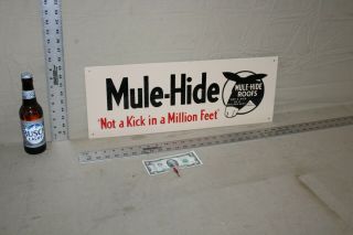 MULE - HIDE ROOFING SUPPLIES PRODUCTS PAINTED TIN METAL SIGN GAS OIL FARM BARN 66 2