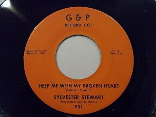 Sylvester Stewart Help Me With My Broken Heart / Long Time 45 1962 Vinyl Record