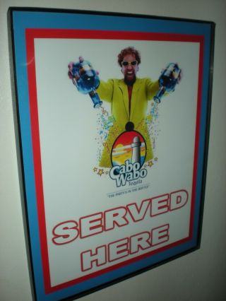 Cabo Wabo Sammy Tequila Bar Framed Advertising Print Man Cave Sign