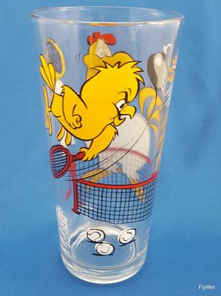 Warner Bros Looney Tunes Henery Hawk Foghorn Leghorn Pepsi Glass 1976 Tumbler