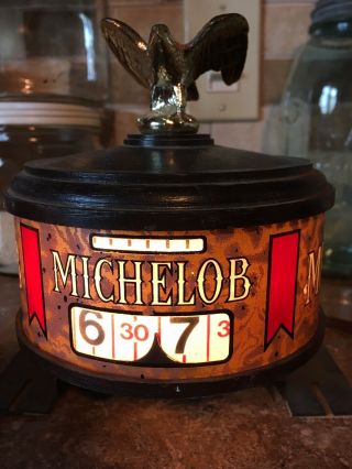 Vintage Anheuser Busch 60s - 70s Michelob Rotating Bar Clock 2