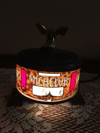 Vintage Anheuser Busch 60s - 70s Michelob Rotating Bar Clock 4