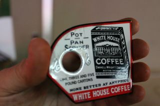 WHITE HOUSE COFFEE ENAMELWARE METAL POT PAN SCRAPER SIGN 3