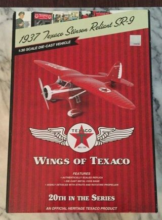 Wings Of Texaco Airplane 20 1937 Stinson Reliant Sr - 9 Regular