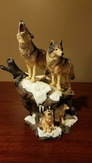 Wilderness Call Wolf Sculpture