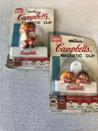 In Package Vintage 90s Arjon Campbell’s Soup Magnetic Clip Nip 2 Styles (2)