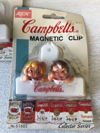 in Package VINTAGE 90s ARJON CAMPBELL’S SOUP MAGNETIC CLIP NIP 2 styles (2) 2