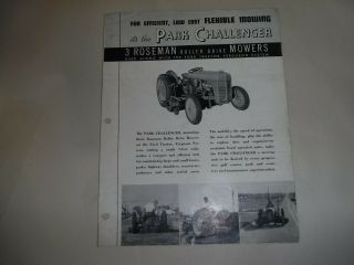Roseman Roller Drive Lawn Mowers Brochure For Use With Ford Ferguson Tractors